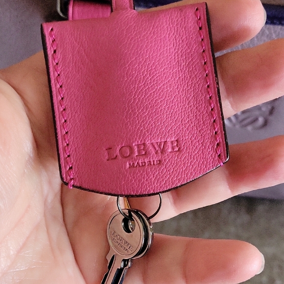 Loewe Pink and Purple Leather Top-Handle Satchel - Picture 6 of 10